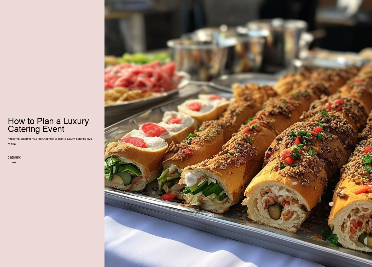 How to Plan a Luxury Catering Event